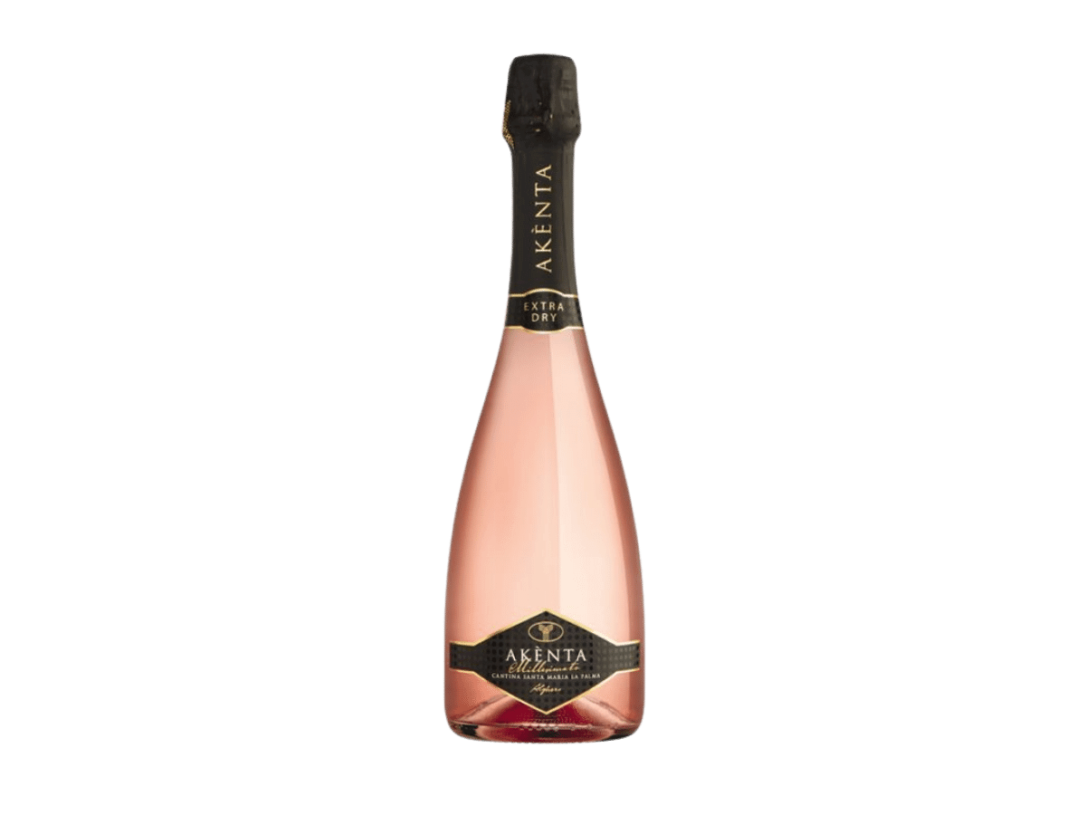 A bottle of prosecco rose wine