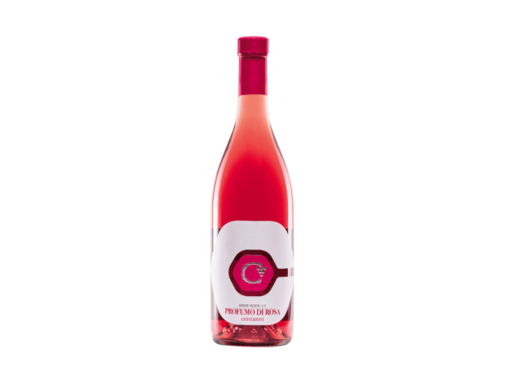 A bottle of Rose Wine