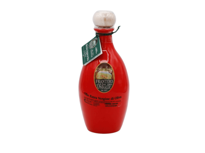 Red Ceramic Oil Bottle