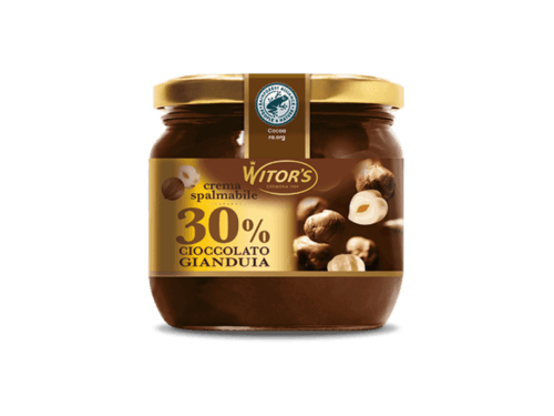 a jar of chocolate cream